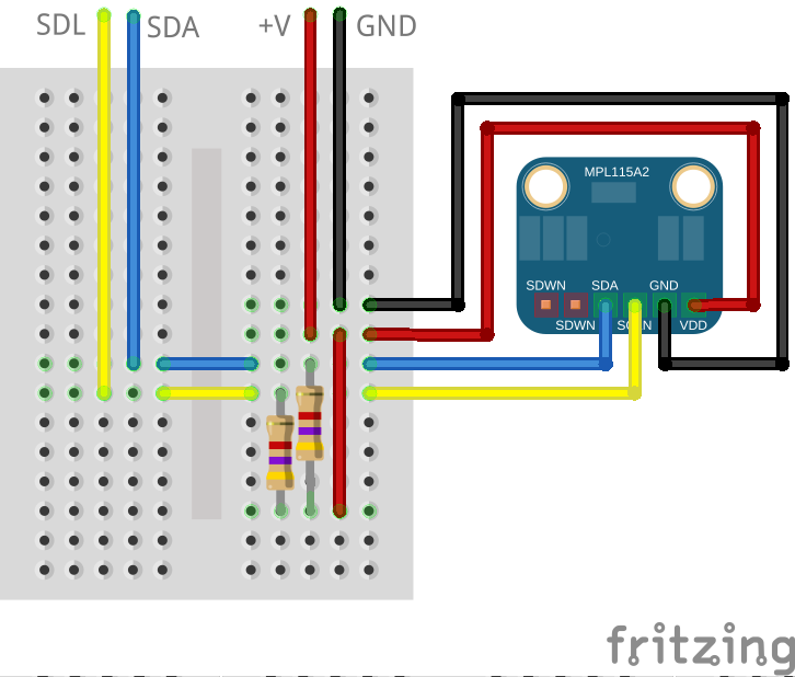 MPL115A2 Breadboard